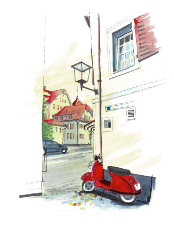 Blick vom Lindenplatz zur hinteren Hauptgasse Zofingen