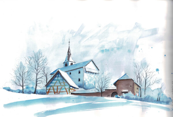 Enklave Büsingen Ostschweiz Winter