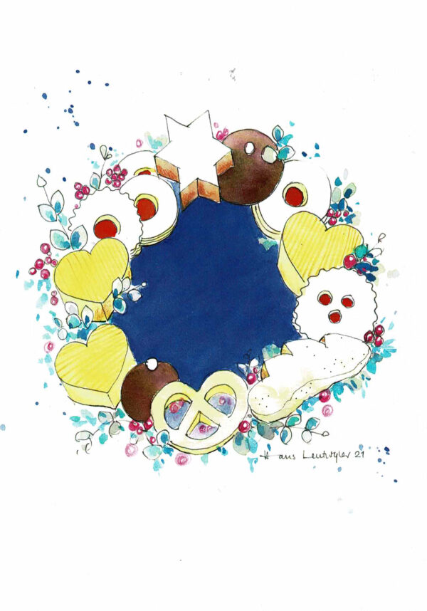 Weihnachtskarte Guetzlikranz