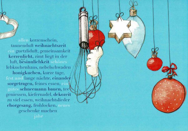 Weihnachtskarte Schwingbesen