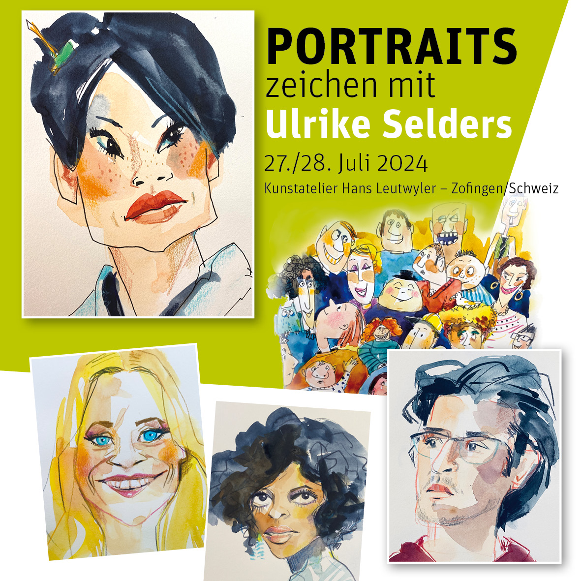 Portraits zeichnen mit Ulrike Selders
