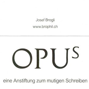 OPU s eine Anstiftung zum mutigen Schreiben - Schnupper Stunde